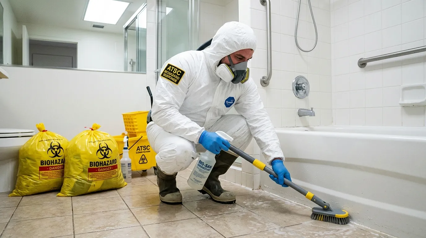 Decontamination equipment deployed for Blood Cleanup in Grove